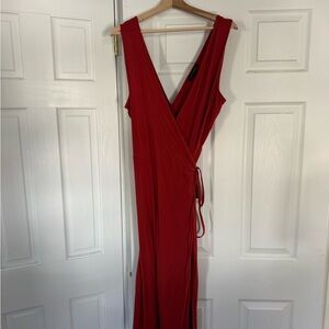 Banana Republic Red/Orange Maxi Dress